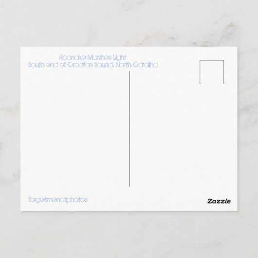 Roanoke Marshes Lighthouse Briefkaart (Achterkant)