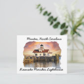 Roanoke Marshes Lighthouse Manteo NC Briefkaart (Staand voorkant)