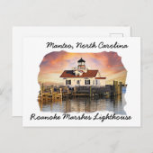 Roanoke Marshes Lighthouse Manteo NC Briefkaart (Voorkant / Achterkant)