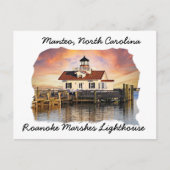 Roanoke Marshes Lighthouse Manteo NC Briefkaart (Voorkant)