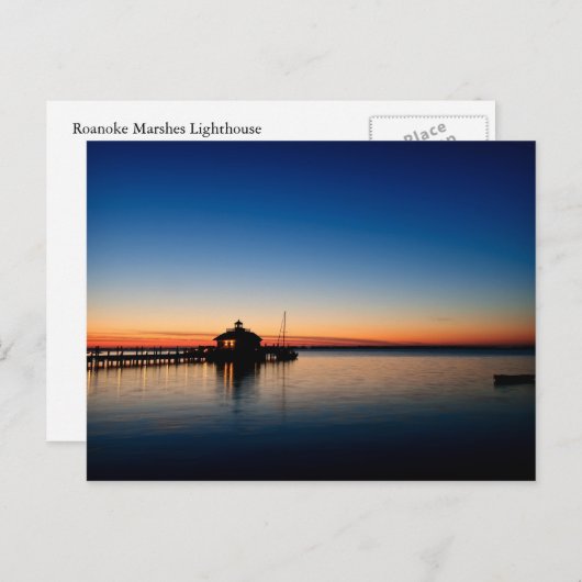 Roanoke Marshes vuurtoren Briefkaart (Voorkant / Achterkant)