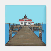 Roanoke Marshes Vuurtoren- Magneet (Voorkant)