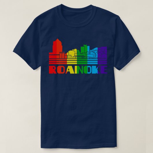 Roanoke Pride Roanoke LGBT Gift LGBTQ Supporter T T-shirt (Design voorkant)
