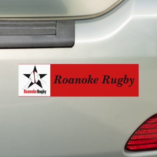 Roanoke Rugby Bumpersticker (Op auto)