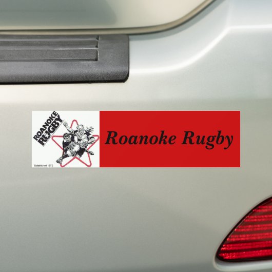 Roanoke Rugby Bumpersticker (Op auto)