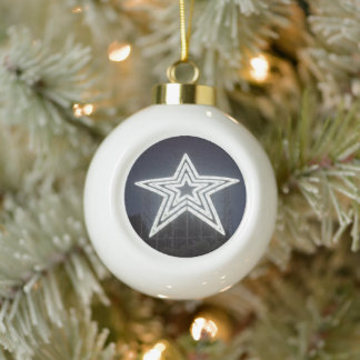 Roanoke star keramische bal ornament