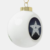Roanoke star keramische bal ornament (Links)