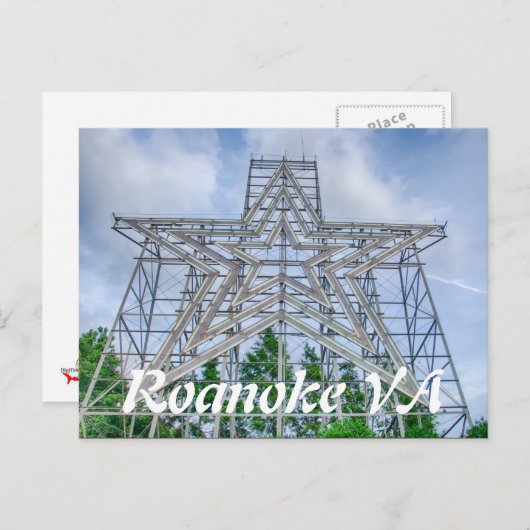 Roanoke VA Briefkaart (Voorkant / Achterkant)