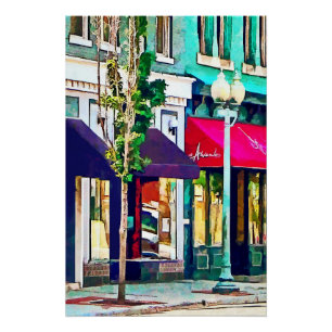 Roanoke VA Street met Restaurant Perfect Poster