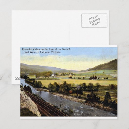 Roanoke Valley, Virginia 1914 Vintage Briefkaart (Voorkant / Achterkant)
