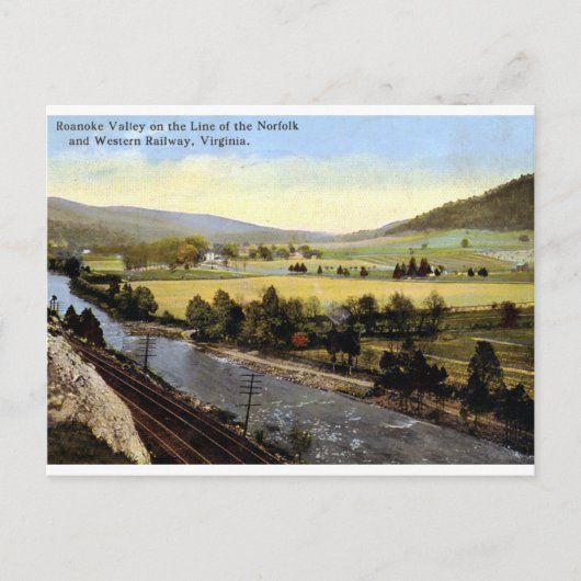 Roanoke Valley, Virginia 1914 Vintage Briefkaart (Voorkant)