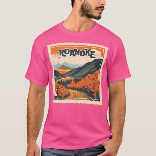 Roanoke Van Mountain Roanoke Van Reizen Wandelvaka T-shirt (Voorkant)
