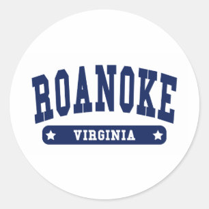 Roanoke Virginia College Style-shirts Ronde Sticker