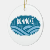 Roanoke Virginia Outdoor Keramisch Ornament (Links)