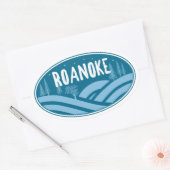 Roanoke Virginia Outdoor Ovale Sticker (Envelop)