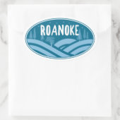 Roanoke Virginia Outdoor Ovale Sticker (Tas)