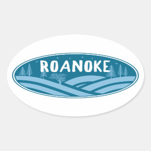 Roanoke Virginia Outdoor Ovale Sticker