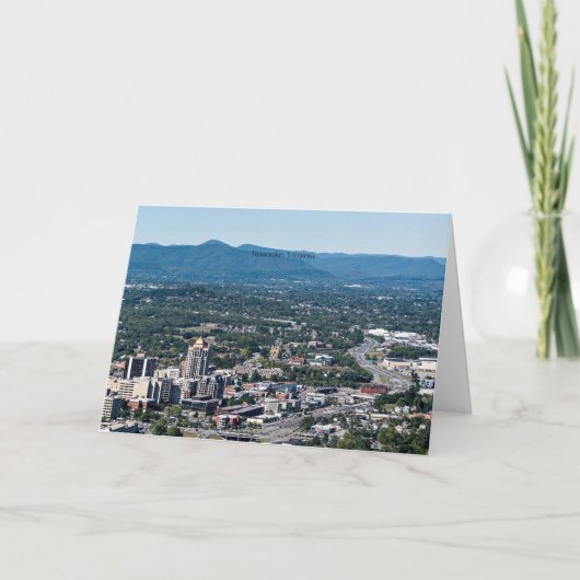 Roanoke, Virginia panorama Kaart (Voorkant)