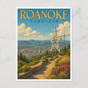 Roanoke Virginia Roanoke Star GeoSaga Briefkaart