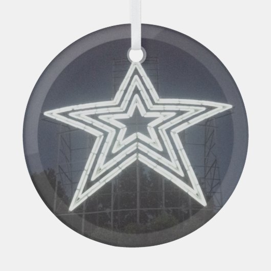Roanoke Virginia Star Glas Ornament (Voorkant)