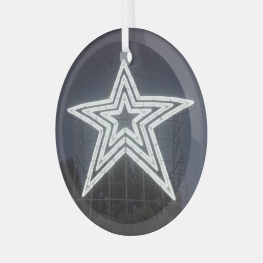 Roanoke Virginia Star Glas Ornament (Voorkant links)