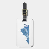 Roanoke Virginia Wood Grain Bagagelabel (Voorkant verticaal)