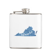 Roanoke Virginia Wood Grain Heupfles (Voorkant)