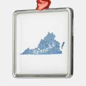 Roanoke Virginia Wood Grain Metalen Ornament (Links)