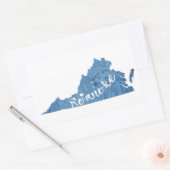 Roanoke Virginia Wood Grain Rechthoekige Sticker (Envelop)