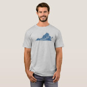 Roanoke Virginia Wood Grain T-shirt (Voorkant volledig)