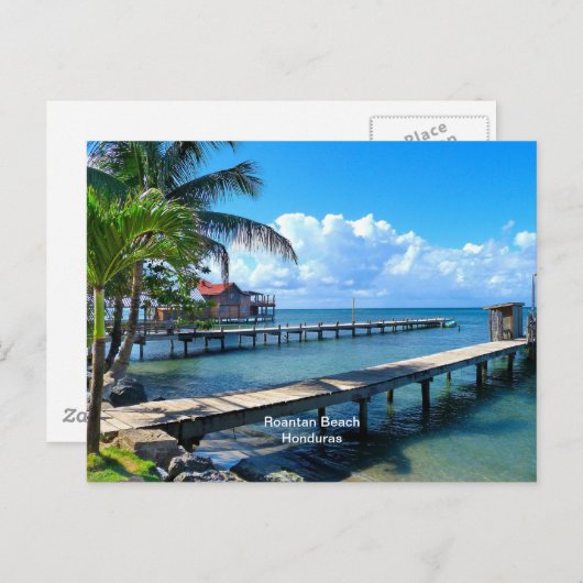 Roantan Beach, Honduras Briefkaart (Voorkant / Achterkant)
