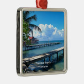 Roantan-strand, Honduras Metalen Ornament (Rechts)
