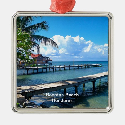 Roantan-strand, Honduras Metalen Ornament (Voorkant)