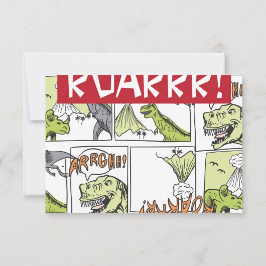 Roar betekent bedankt | Dinosaur Hartelijk dank (Achterkant)