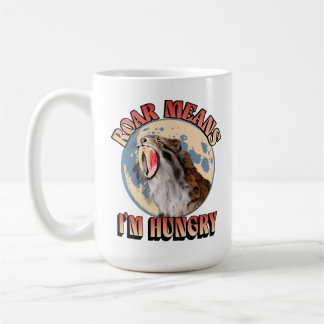 Roar betekent dat ik honger heb! Sabertooth Tiger  Koffiemok