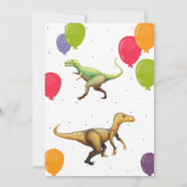 Roar Boys Dinosaur Birthday Oerwoud Party Kaart (Achterkant)