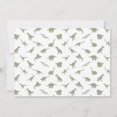 ROAR Dino-Mite Dinosaur Verjaardagsfeestje Uitnodi Kaart (Achterkant)