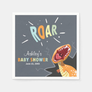 Roar Dinosaur Baby shower Dino Paper Napkins Boy Servet