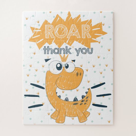 ROAR Dinosaur Birthday Dank u wel Legpuzzel (Verticaal)