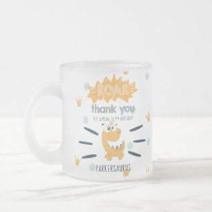 ROAR Dinosaur Birthday Favor Personalized Matglas Koffiemok