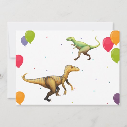 Roar Dinosaur Oerwoud Birthday Foto Dank u wel Bedankkaart (Achterkant)