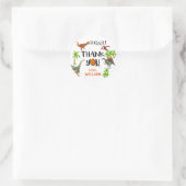 Roar Dinosaur Oerwoud Birthday Hartelijk dank Ronde Sticker (Tas)