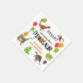 Roar Dinosaur Oerwoud Verjaardagsfeestje Papier Servet (Hoek)