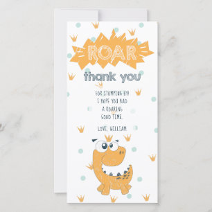 Roar Dinosaur Verjaardag Dankjewel Card Bedankkaart