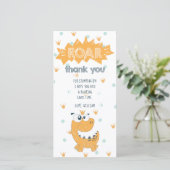 Roar Dinosaur Verjaardag Dankjewel Card Bedankkaart (Staand voorkant)