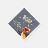 Roar Dinosaurus Baby shower Dino Papier Servetten  (Hoek)