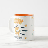ROAR dinosaurus gepersonaliseerd Tweekleurige Koffiemok (Voorkant links)