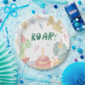 Roar Dinosoar Birthday Borden Dino Birthday Party Papieren Bordje (Feest)