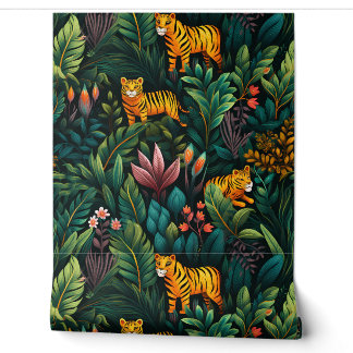 Roar & Explore Rainforest Botanical Behang