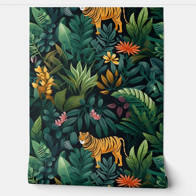 Roar & Explore Rainforest Botanical Behang (Afrollen)